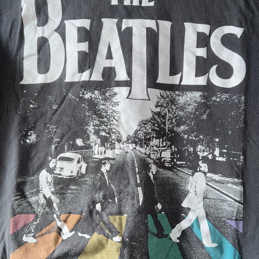 Adult szM Abercrombie & Fitch The Beatles Graphic T-Shirt 100%cotton steel gray